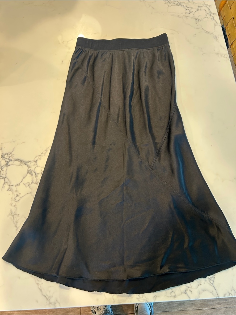 ATM Anthony Thomas Melillo 100% Silk A line Skirt Black Size X-Small - Picture 2 of 5